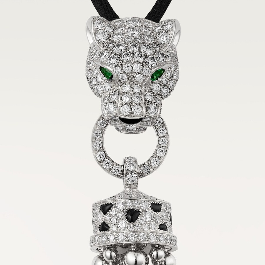 panthère de cartier-halskette halb gepflastert