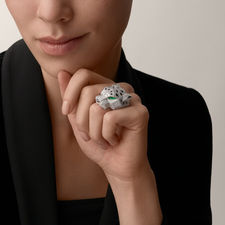 cartier panthère ring mit pavé-fassung