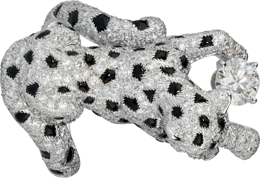 panthère de cartier-ring diamant im brillantschliff pavé