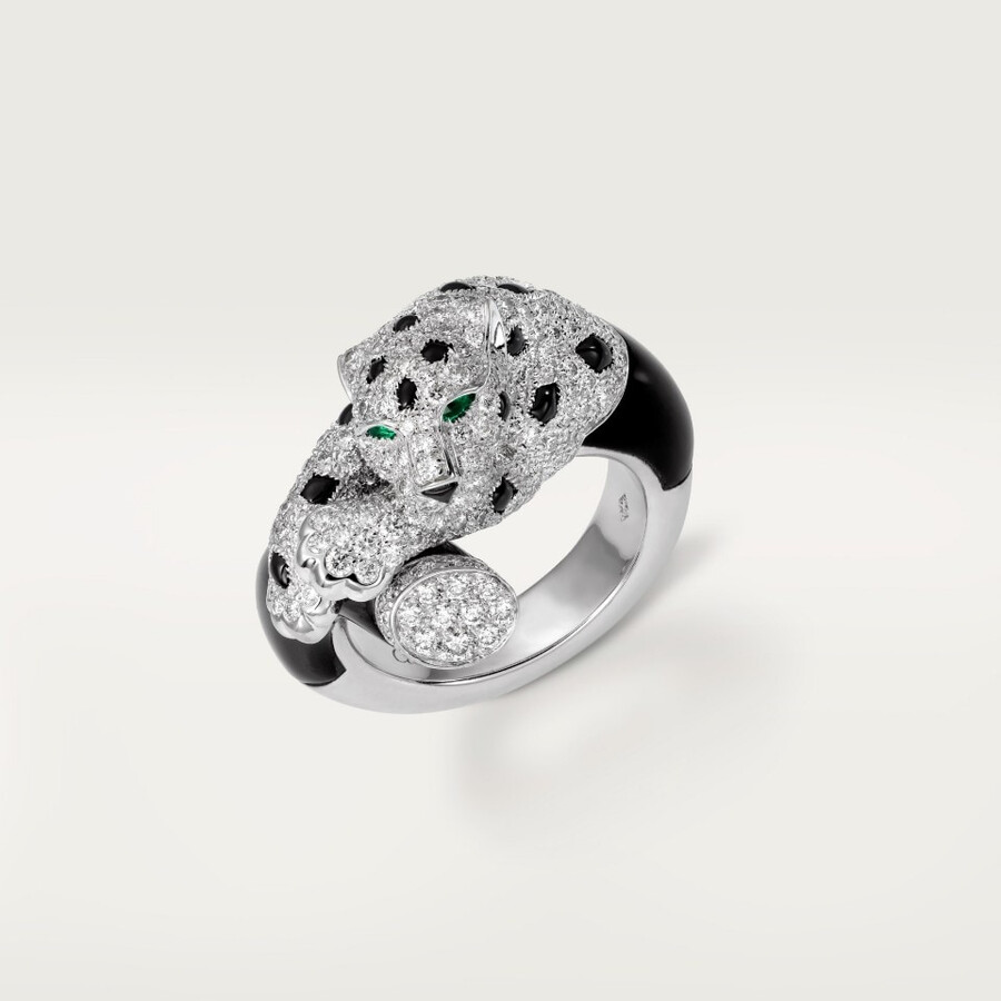 panthère de cartier ring onyx pavé