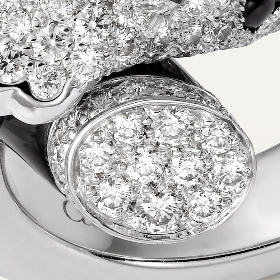 panthère de cartier ring onyx pavé