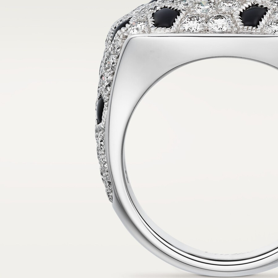panthère de cartier ring smaragd im zuckerhutschliff kleines modell pavé-fassung