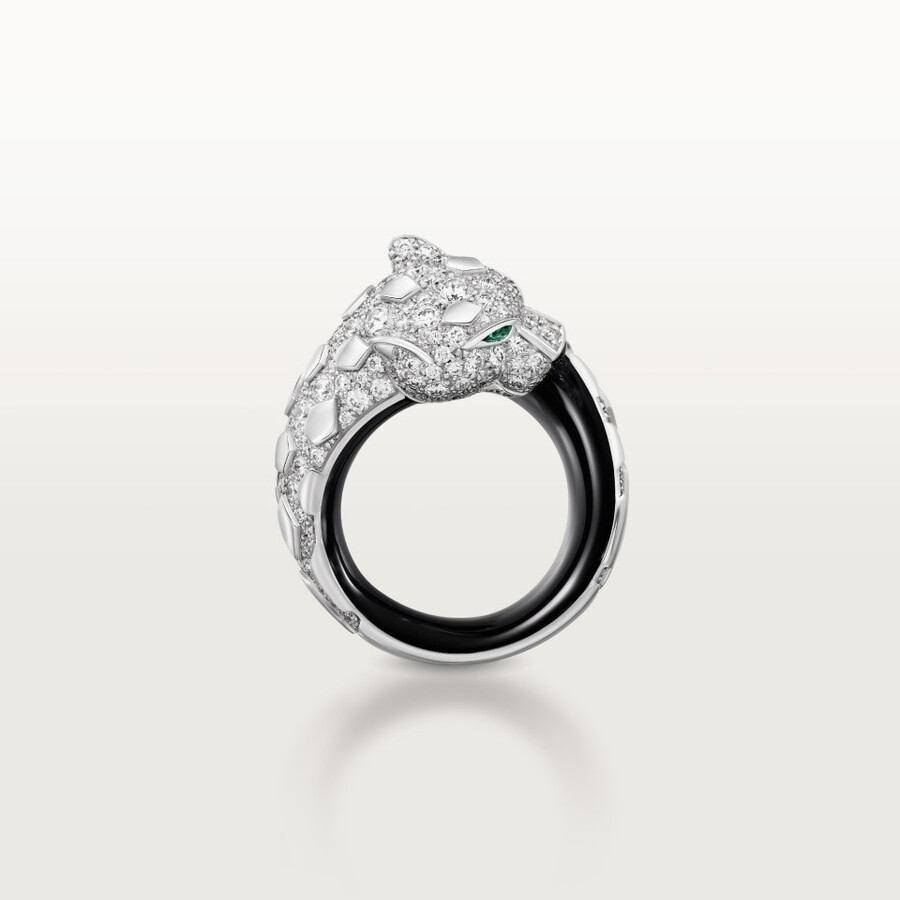 panthère de cartier ring schwarzer lack pavé