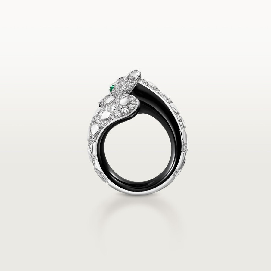 panthère de cartier ring schwarzer lack pavé
