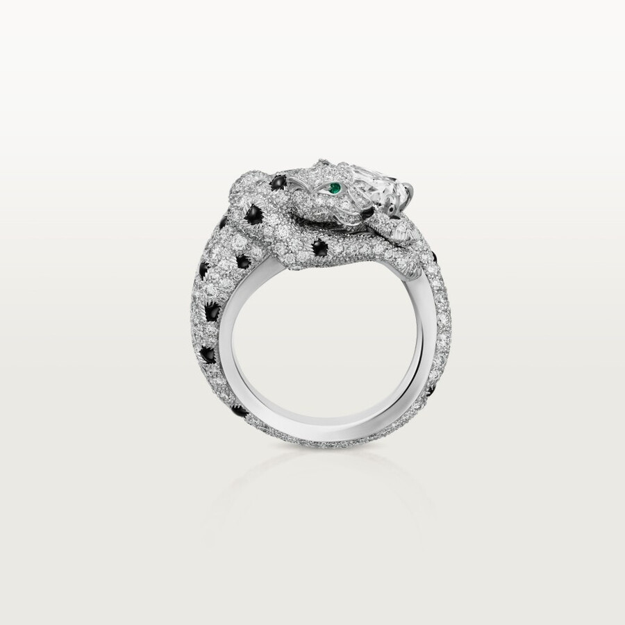 panthère de cartier ring diamant im kissenschliff pavé-fassung