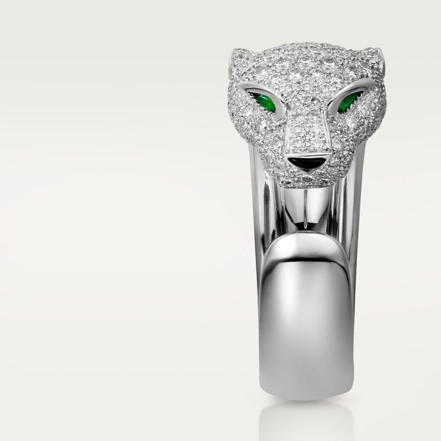 panthère de cartier-ring mittleres modell halb gepflastert