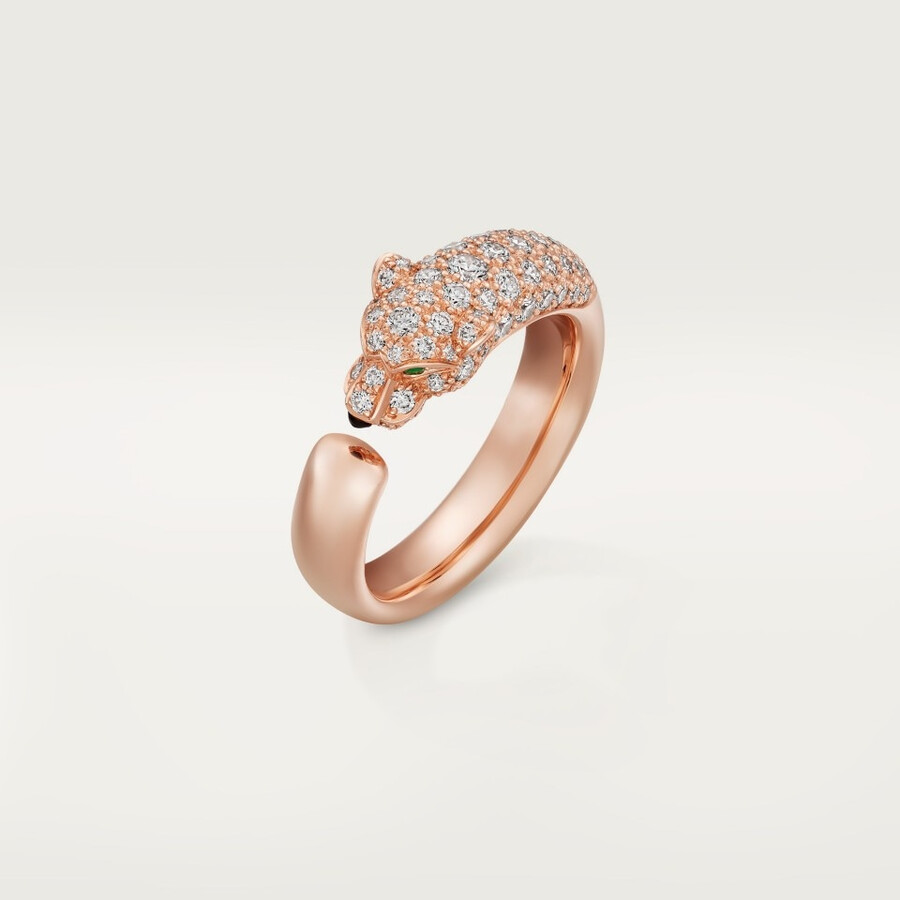 panthère de cartier ring kleines modell halbpavé