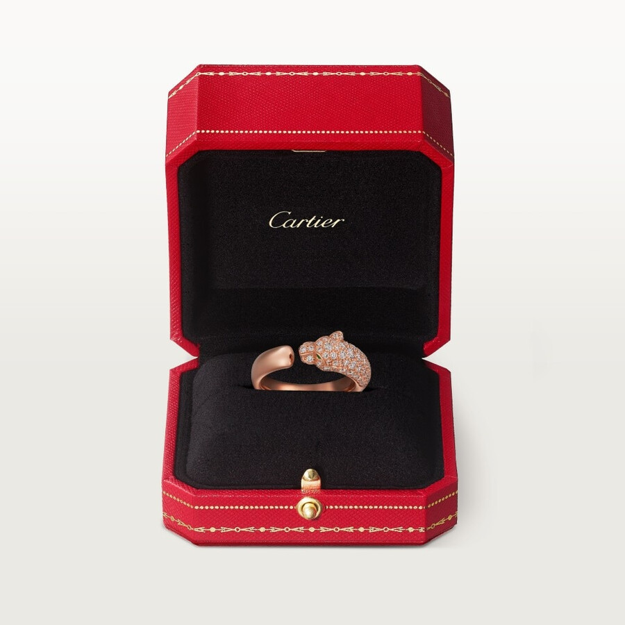 panthère de cartier ring kleines modell halbpavé