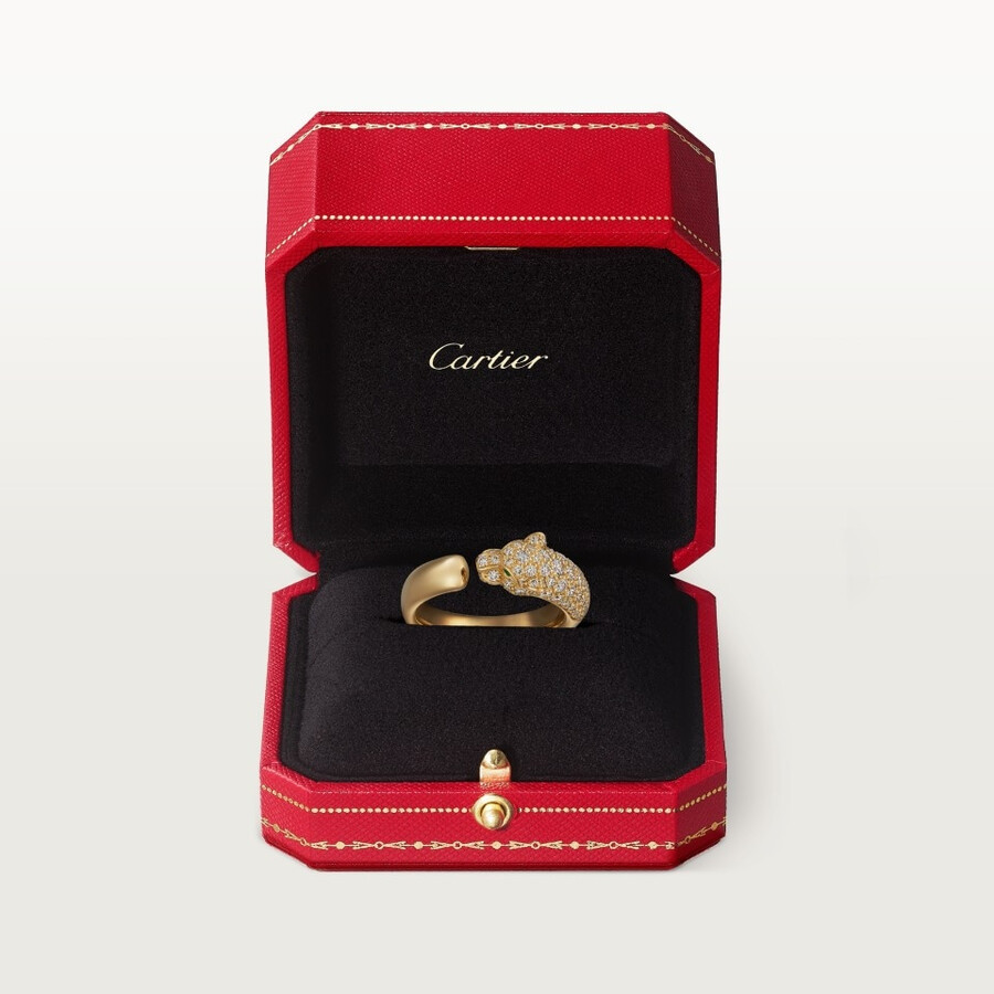 panthère de cartier ring kleines modell halbpavé