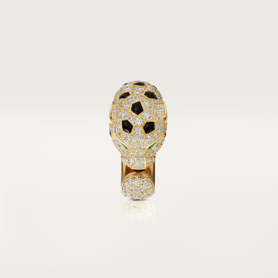 panthère de cartier-ring mittleres modell halb gepflastert