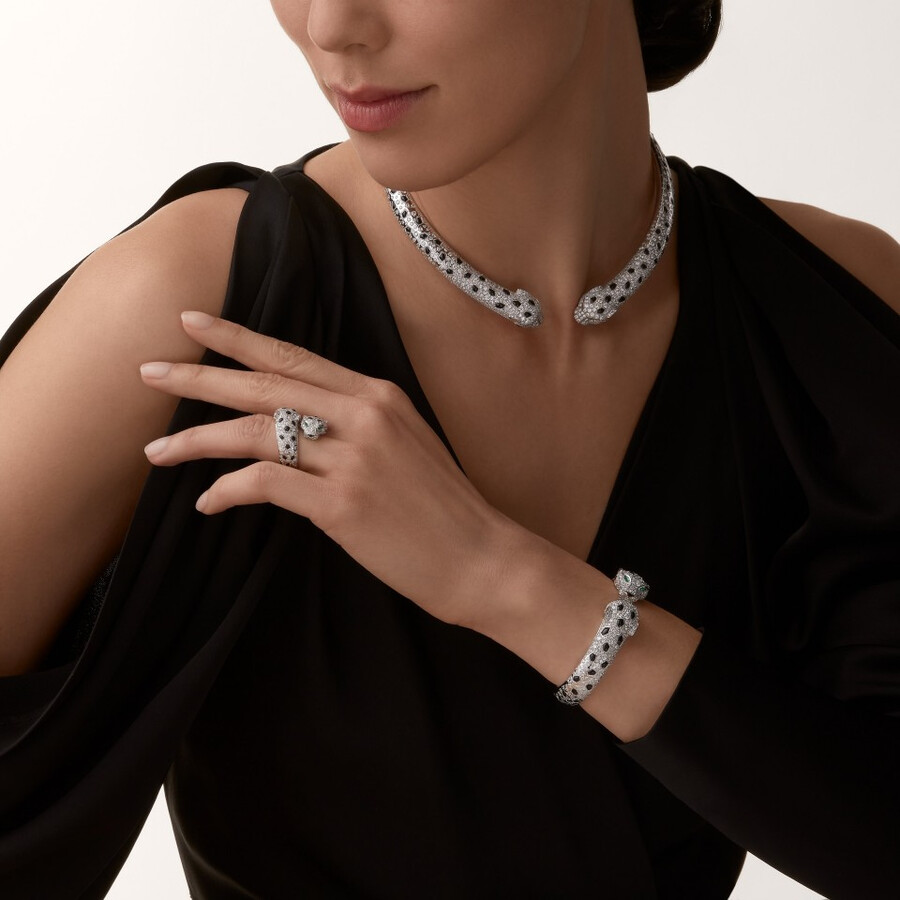 panthère de cartier-ring gegliedert gepflastert