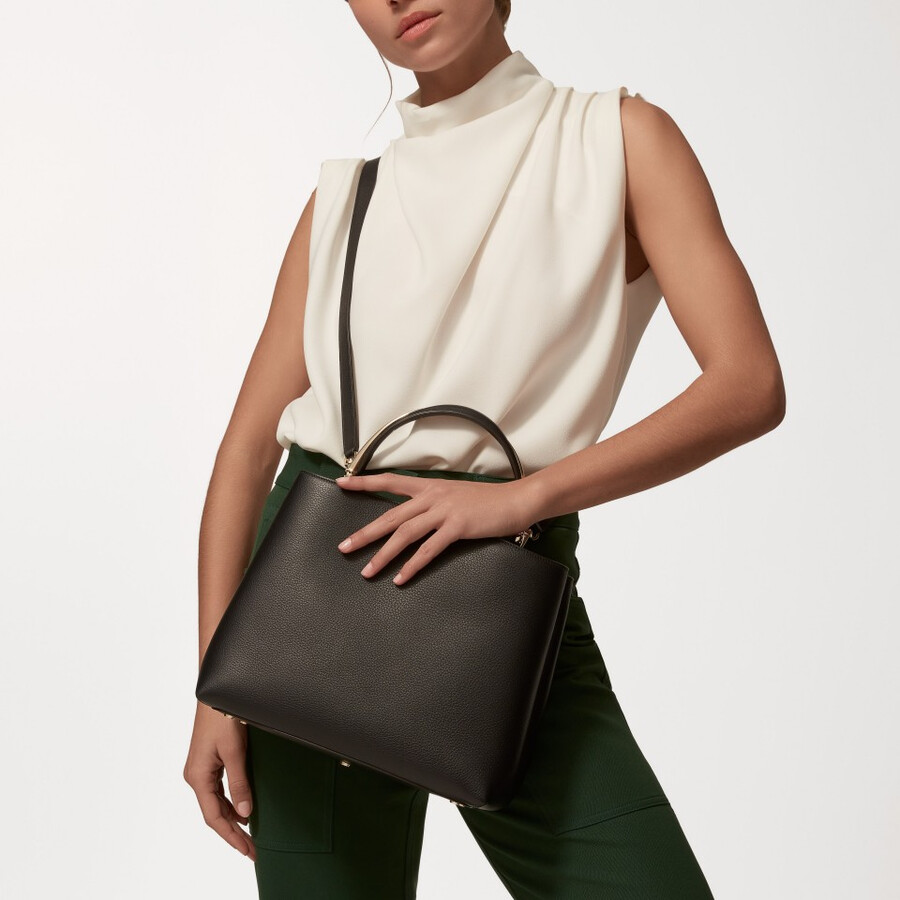 mittelgroße henkeltasche panther double