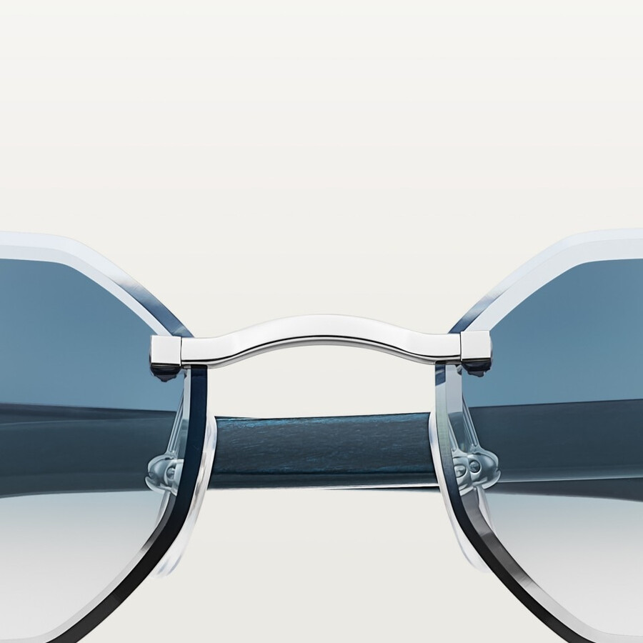 sonnenbrille mit länglichem c de cartier-motiv