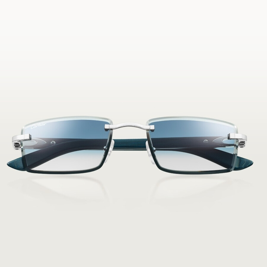 sonnenbrille mit länglichem c de cartier-motiv