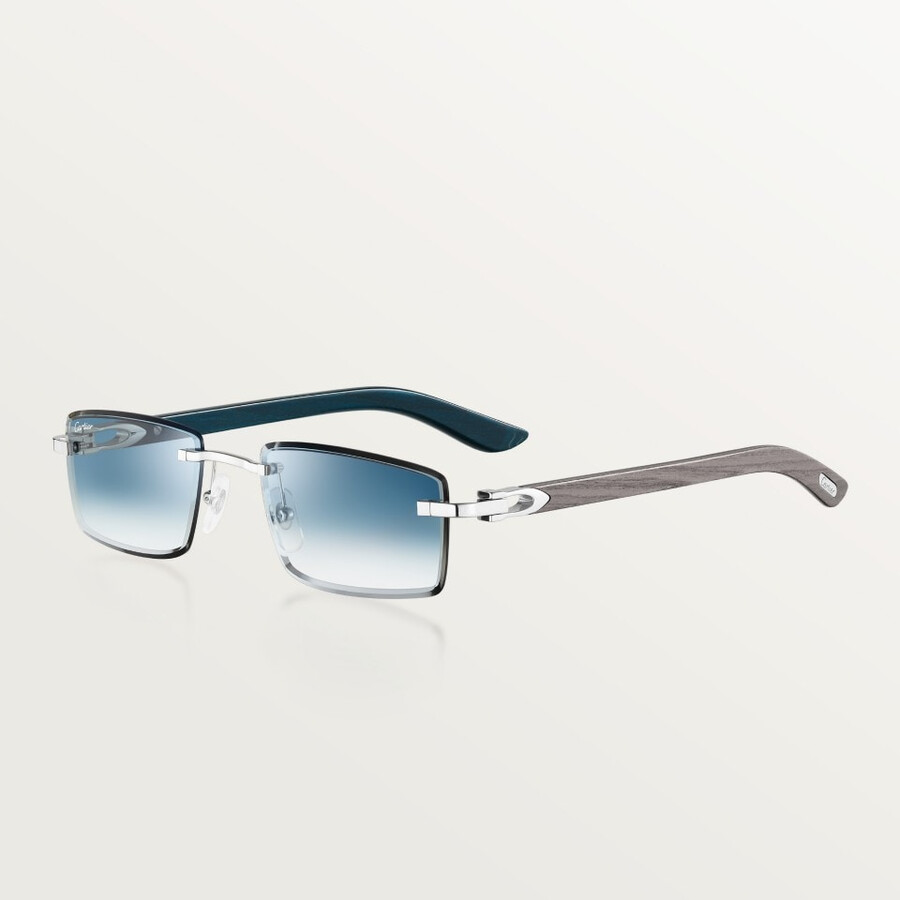 sonnenbrille mit länglichem c de cartier-motiv