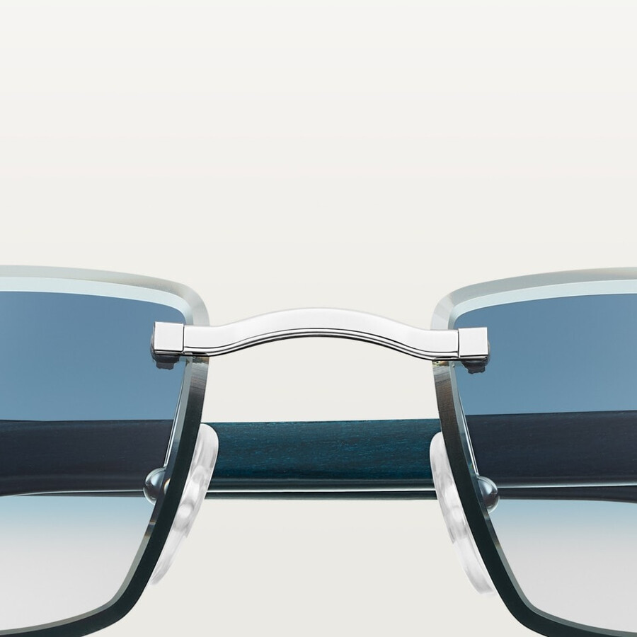 sonnenbrille mit länglichem c de cartier-motiv