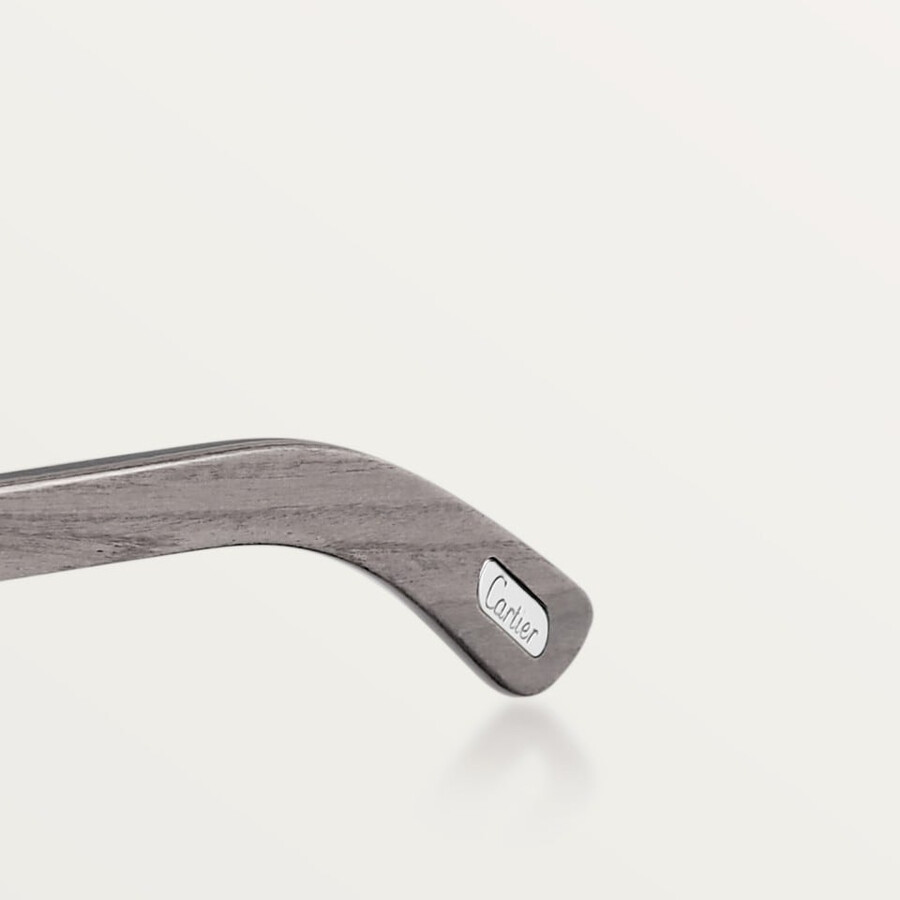sonnenbrille mit länglichem c de cartier-motiv