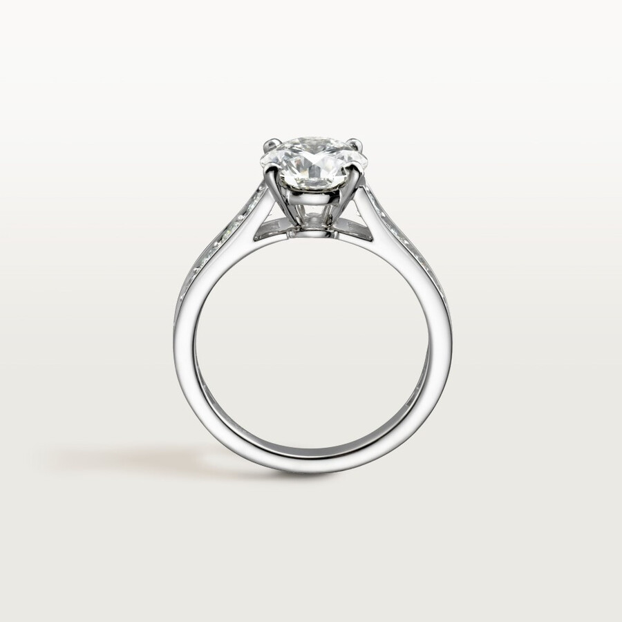 solitärring von 1895 brillantschliff pavé-fassung