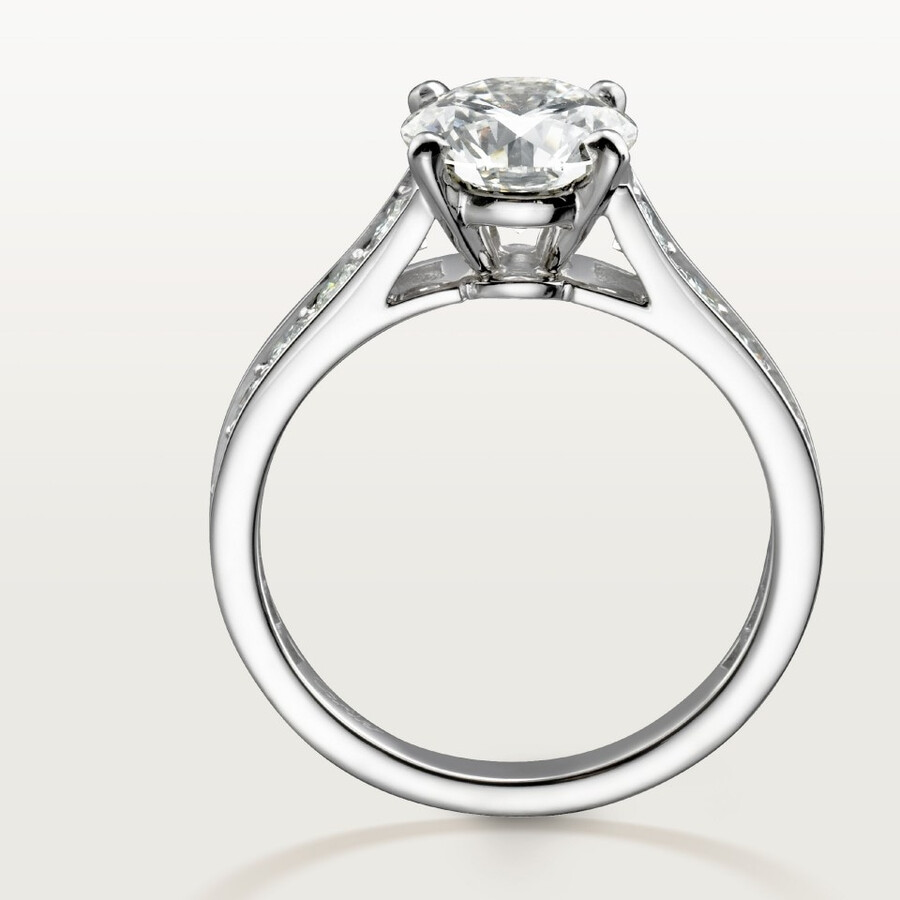 solitärring von 1895 brillantschliff pavé-fassung