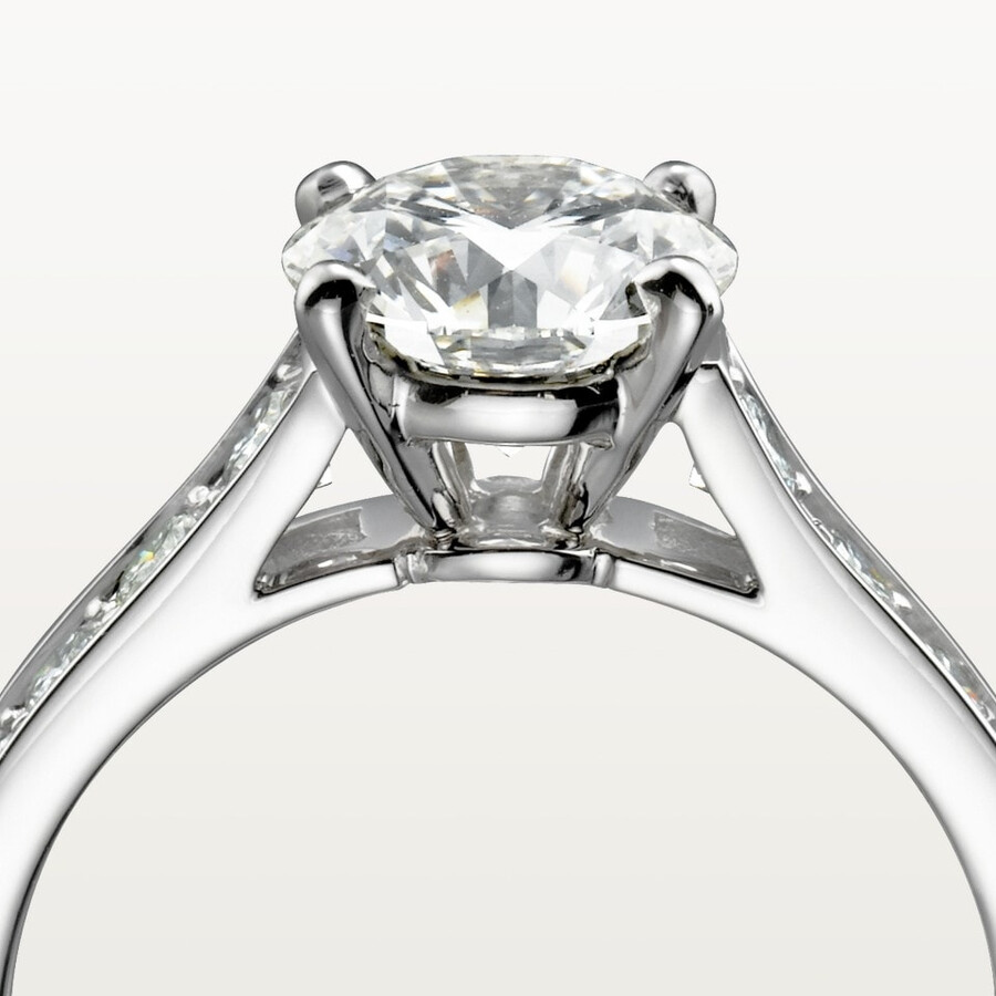 solitärring von 1895 brillantschliff pavé-fassung