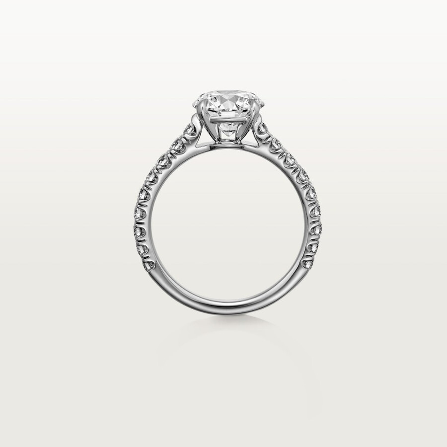 solitärring von 1895 brillantschliff pavé-fassung