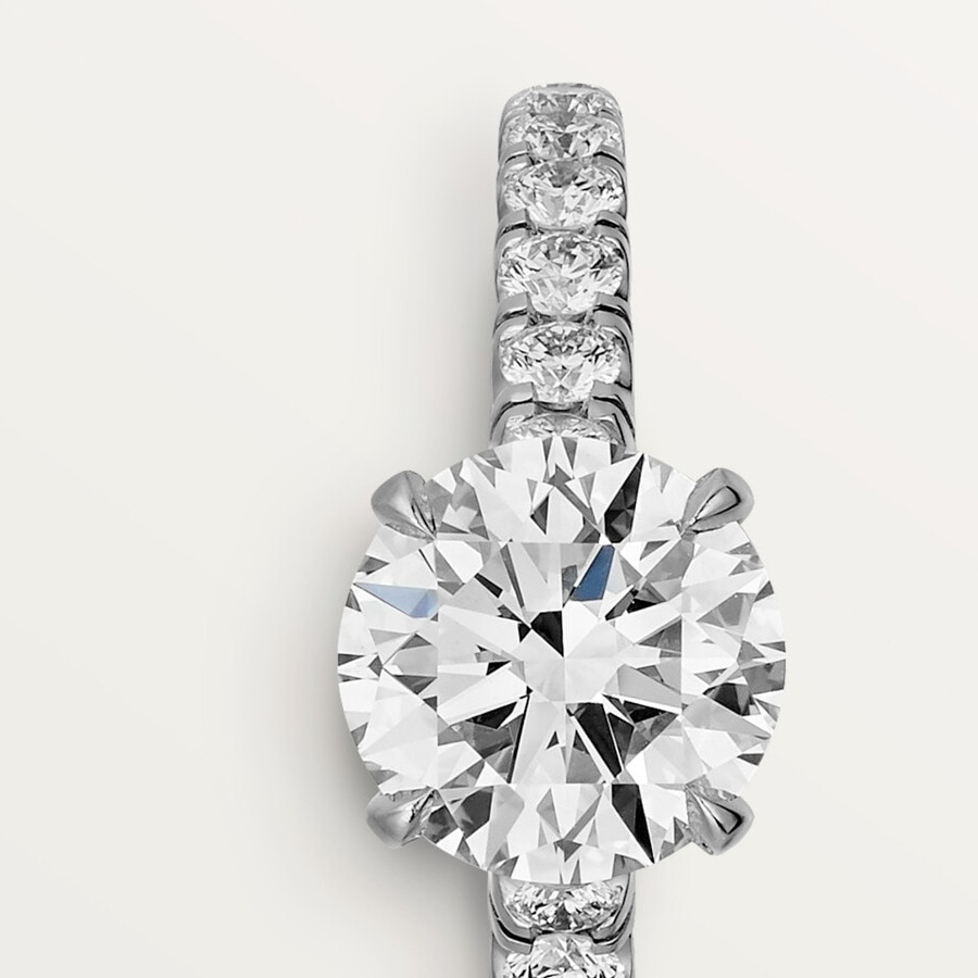 solitärring von 1895 brillantschliff pavé-fassung