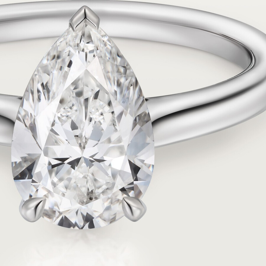 solitärring von 1895 birnenförmiger diamant
