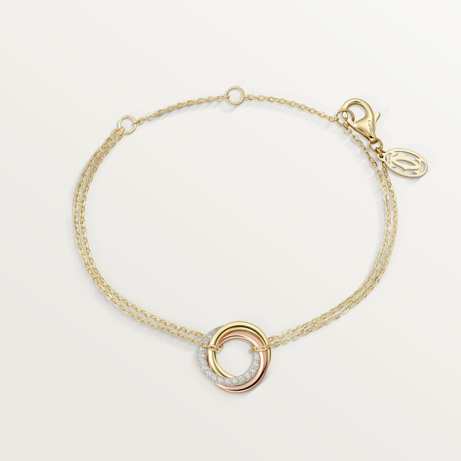trinity-armband an kette diamanten