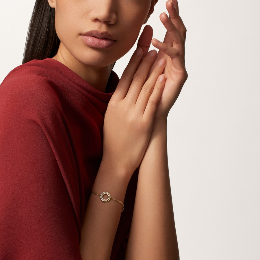 trinity-armband an kette diamanten
