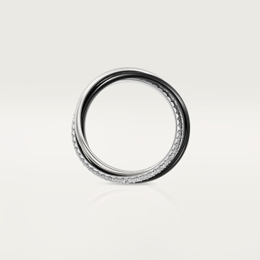 trinity-ring keramik kleines modell halbbesetzt