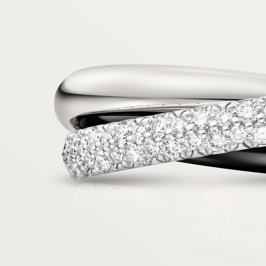 trinity-ring keramik kleines modell halbbesetzt