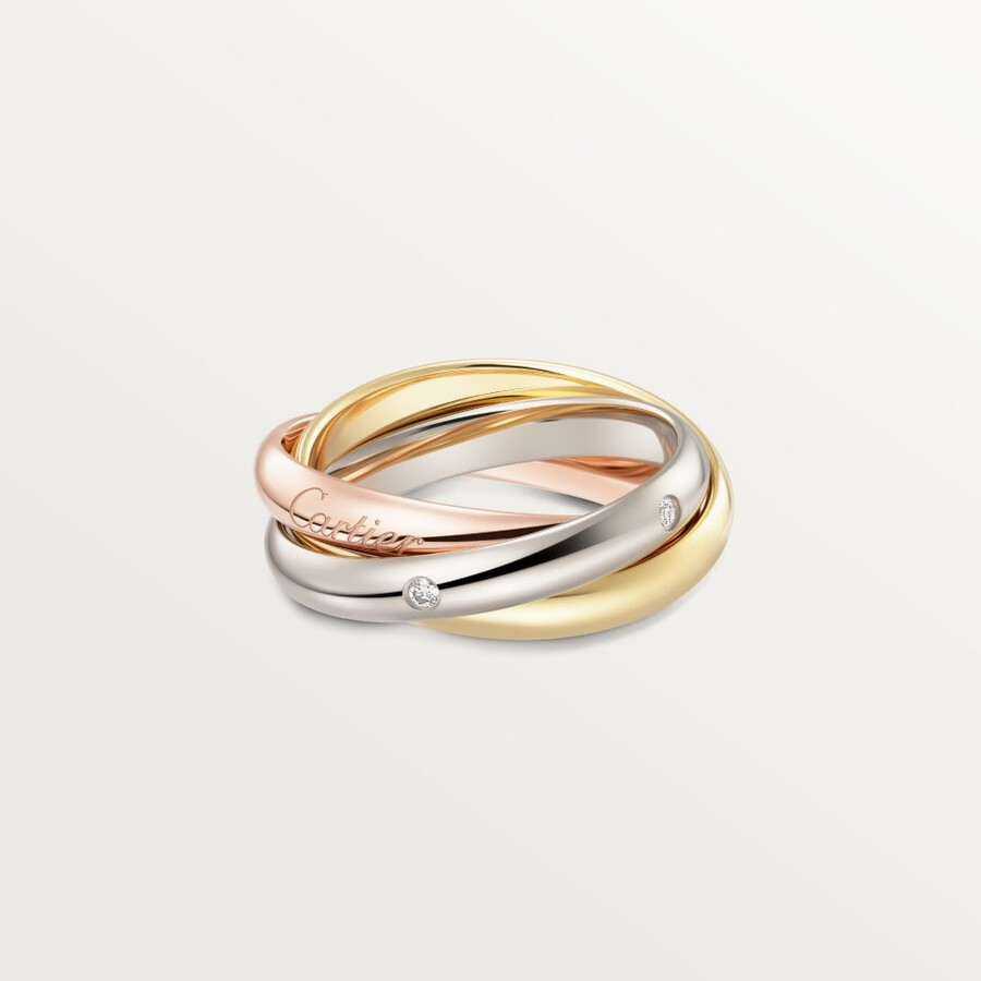 trinity-ring klassisches modell 5 diamanten