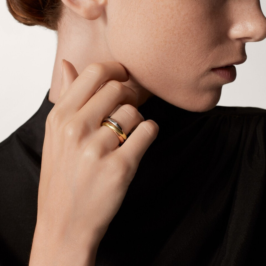 trinity-ring klassisches modell 5 diamanten