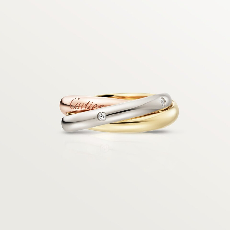 trinity-ring klassisches modell 5 diamanten