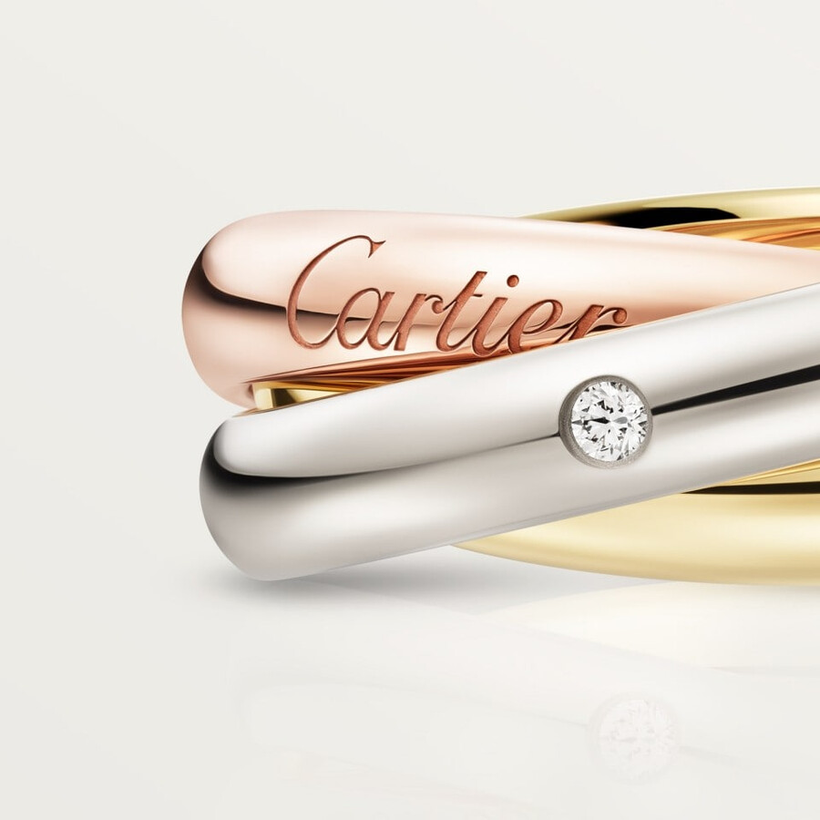 trinity-ring klassisches modell 5 diamanten