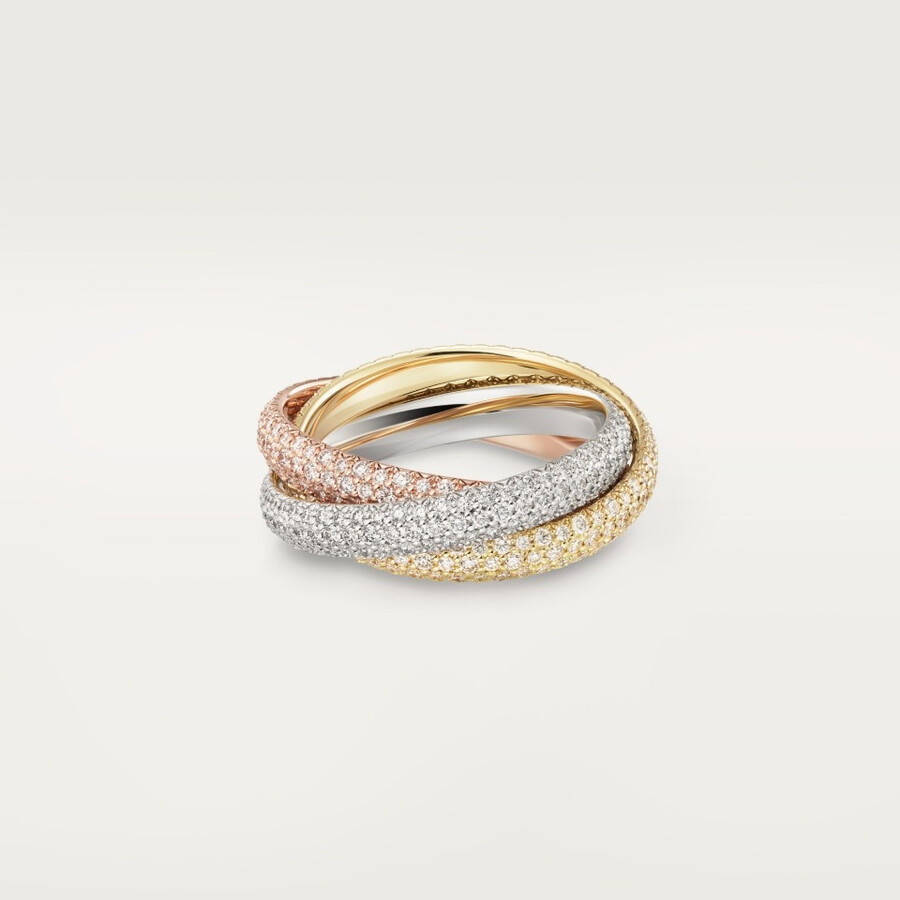trinity-ring klassisches modell mit pavé-fassung